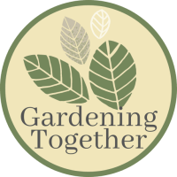 Gardening together logo with leaves