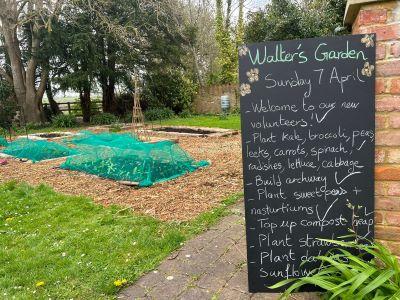 Walter's garden site and chalk board job list
