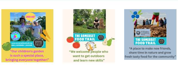 images of garden projects taking part in Somerset Food Trail