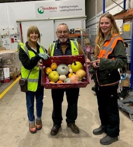 fareshare team with box of squash