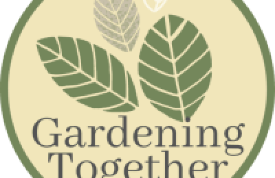 Gardening together logo with leaves
