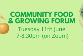 community food and growing forum banner with vegetables